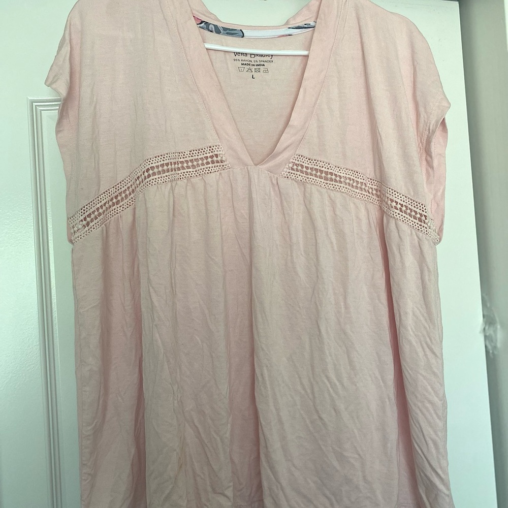 Vera Bradley light pink pajama top and matching bottoms